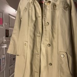 Trench Jacket Size: 8 Petite
