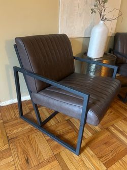 Faux Leather Accent Chairs