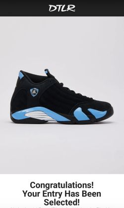 Jordan 14 Retro Black University Blue Size 10M