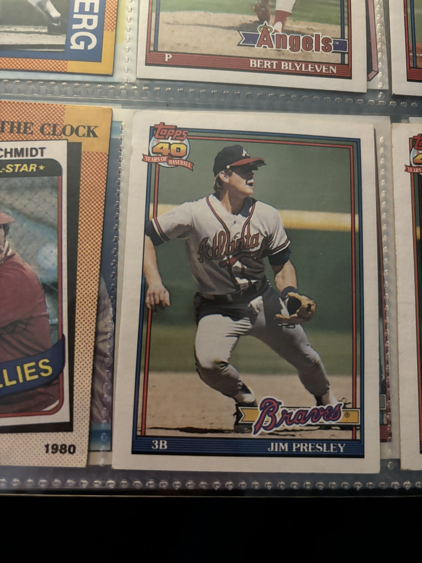 Topps #643 Jim Presley Baseball Card Atlanta Braves 