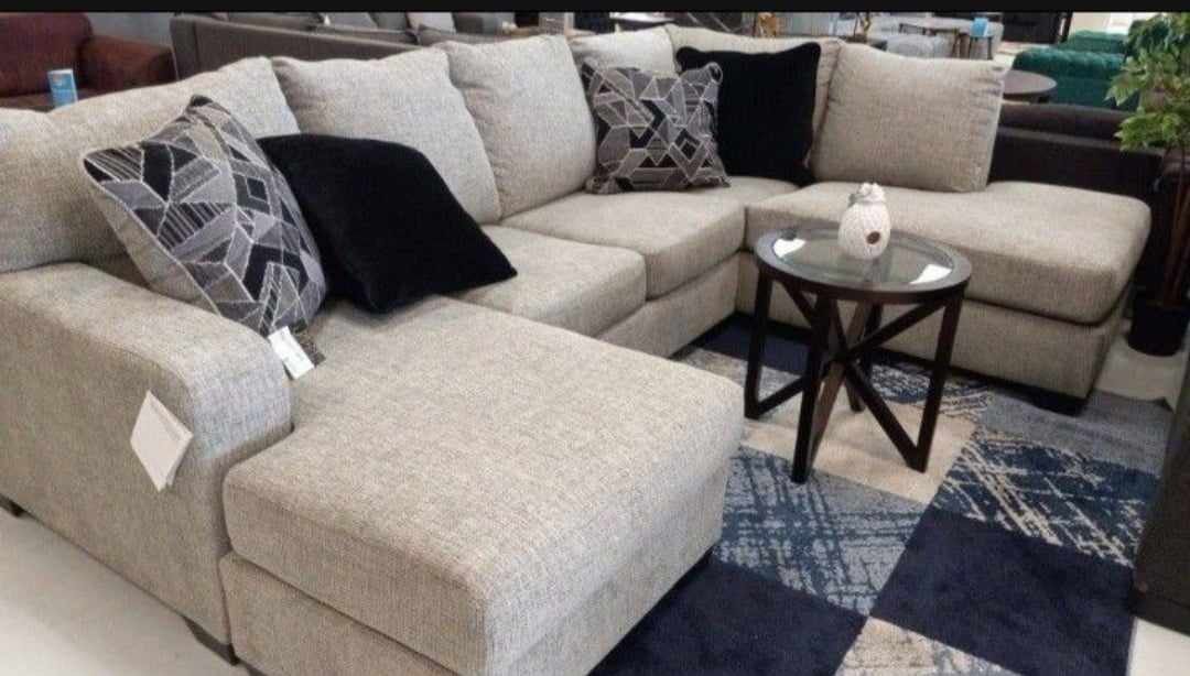 Ashley Storm 2 Piece Sectional Couch With Chaise// Home Decor 