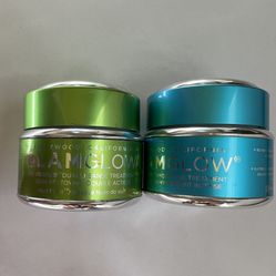 GLAMGLOW Powermud Dual Cleanse + THIRSTYMUD HYDRATION TREATMENT MASK 1.7 oz New