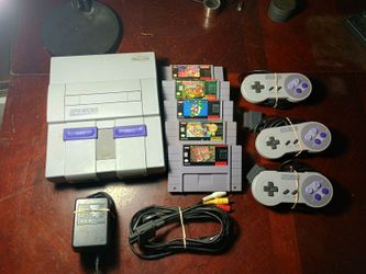 Super Nintendo With Games Cash Only