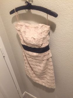 H & M Pink blush mini lace strapless dress new size S, brand new with tags. $10