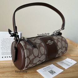 Coach Nolita Barrel Bag In Signature Jacquard