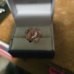 Size 5 Rose Gold Floral Cluster Ring