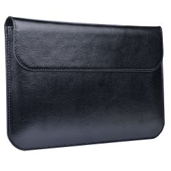 Universal Leather Pouch for 7" Tablets w/Kickstand (Black)