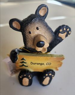 Durango CO Black Bear Resin Figurine Ornament