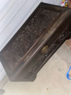 Vintage George Zee & Co. Hand-Carved Chinese Cabinet / Chest