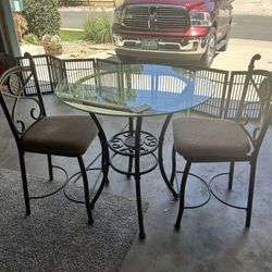 Bar High Table And Two Chairs