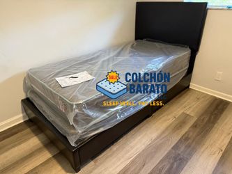 NEW MATTRESS TWIN SIZE PLUSH WITH BOX SPRING
