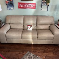 Leather Sofa, Chair And Ottoman 