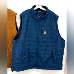 Carhartt Relaxed Fit Rain Defender Blue Quilted Puffer Vest Men 3XL