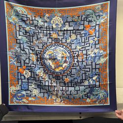 Hermes Silk Twill Scarf "Turandot" by Natsuno Hidaka