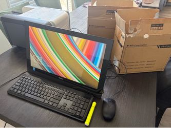 Photo printer and touch screen Dell desktop