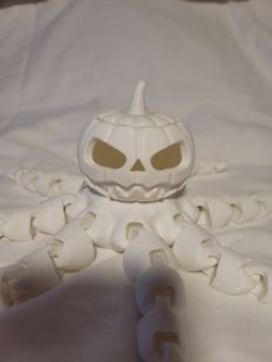3d Printed Articulating Octopus Pumkin Head W/lid 