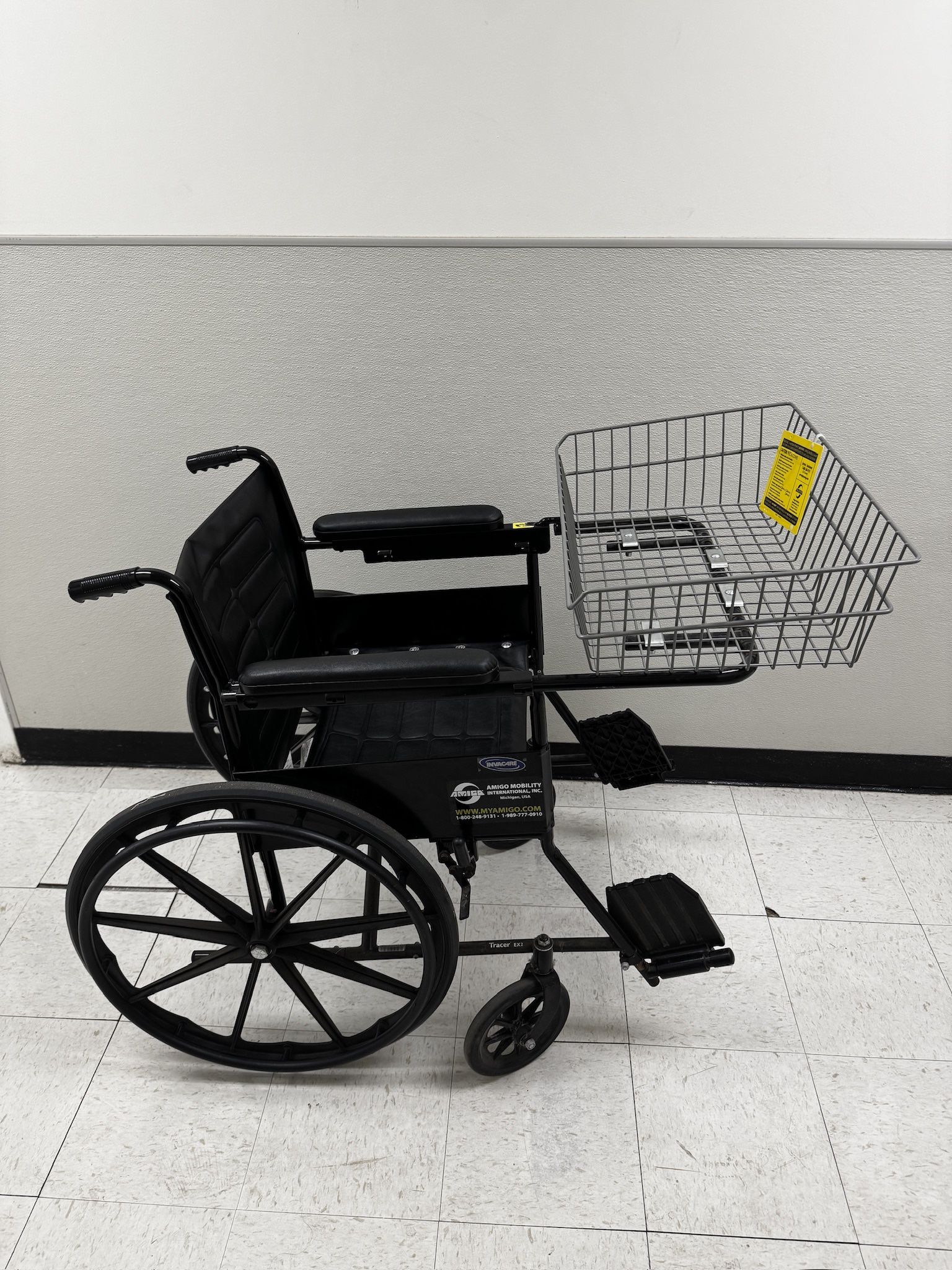 Wheelchair with Shopping Basket
