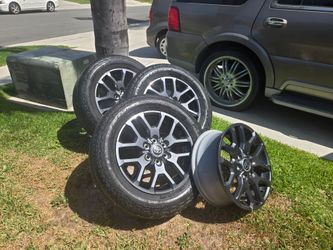 2022-2025 TOYOTA TUNDRA 20' Rims Wheel Black with 3 Bridgestone Duller 265 / 60r / 20 112H M&S tires