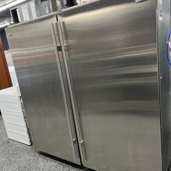 Sub Zero Built in Stainless Steel Column 36” Fridge 36” Freezer Set