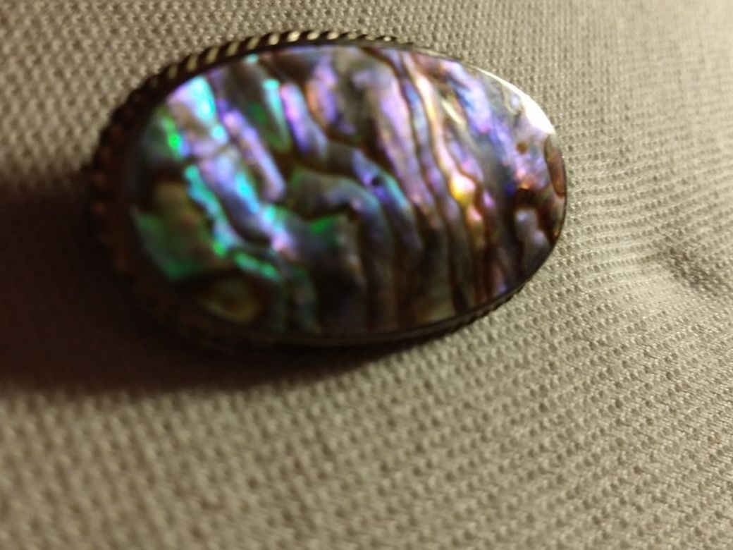 Sterling Silver Abalone Brooch
