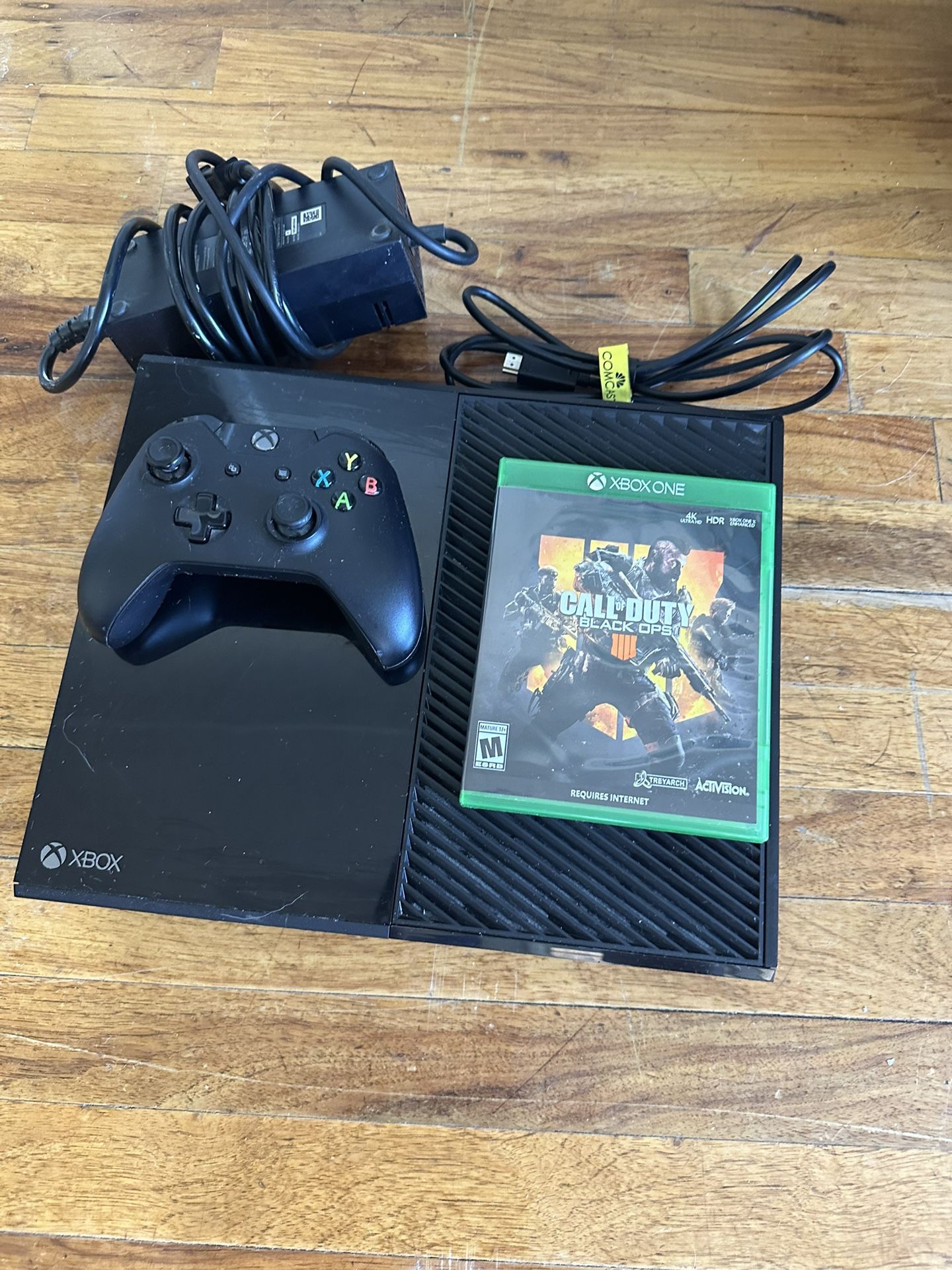 Xbox One With Controller And Call Of Duty Black Ops 4