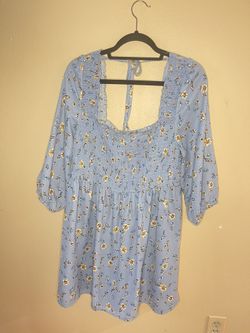 Light Blue Floral Dress