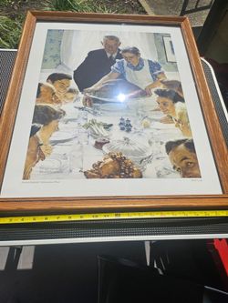 Norman Rockwell Freedom from Want Framed Print