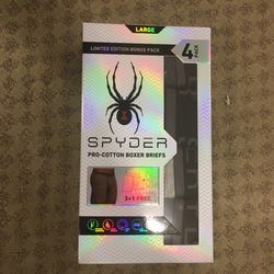 NWT Spyder men’s pro-cotton boxer briefs 4packs size M L