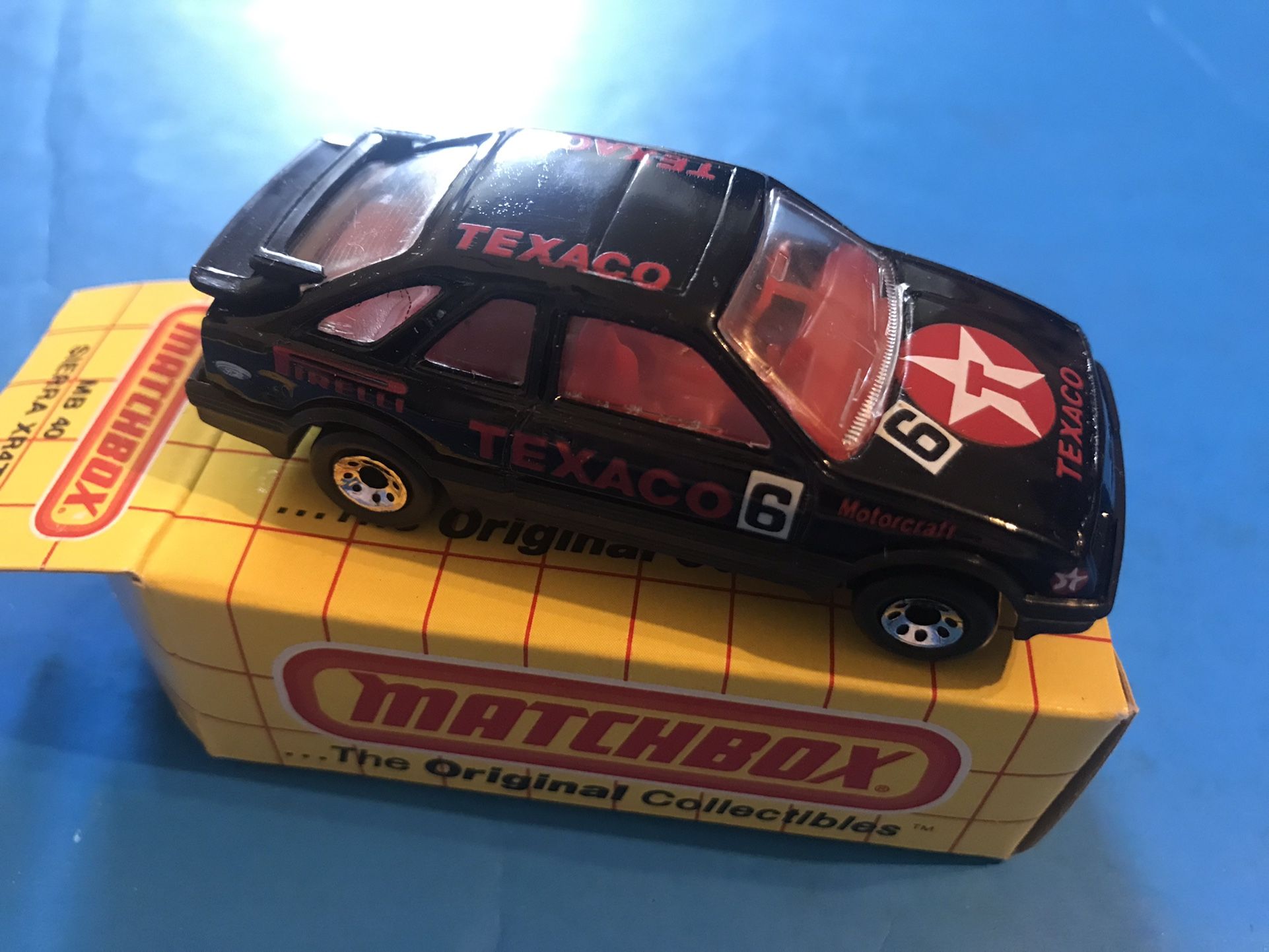 NEW in box vintage 1989 Matchbox MB40 TEXACO SIERRA XR4TI (Macau) diecast