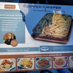 Copper Chef 2 Piece Crisper Set . NIB