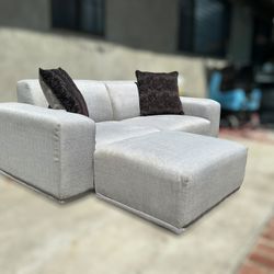 Todd Love Seat Soda W/ Ottoman 