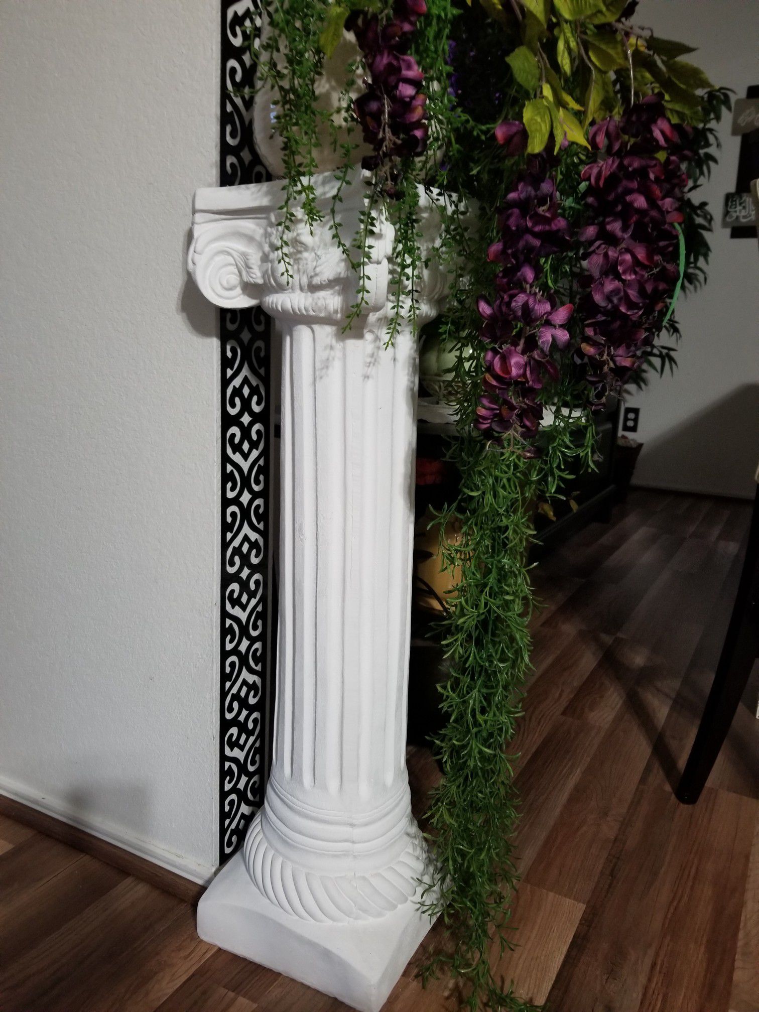 Two White Decorative Pieces 34 inches long new