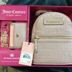 Juicy Couture Backpack Keychain Gift Box