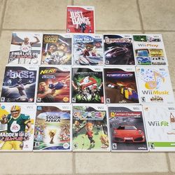 16 Nintendo Wii games lot 