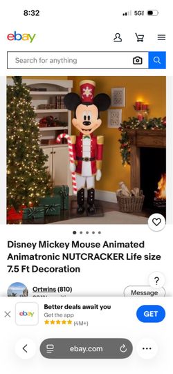 Disney Mickey Mouse Nutcracker Animatronic 7.5 Ft