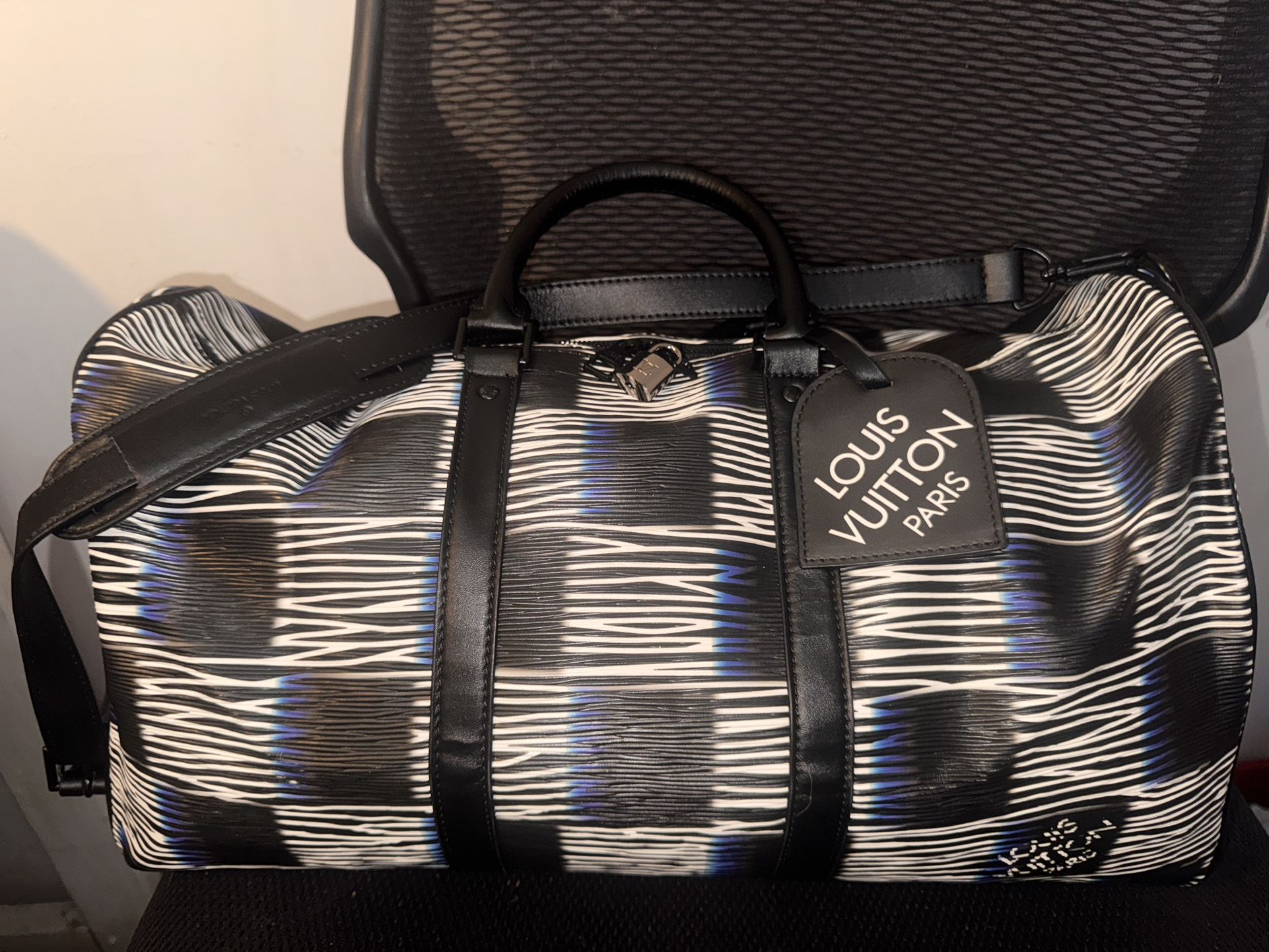 Louis Vuitton Duffle LV Unisex Keepall Bandoulière 50 Blue Moon A05- Obs 13 - M23771