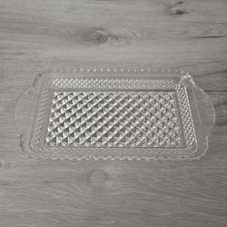 Vintage Anchor Hocking Wexford Rectangular Relish/Candy Dish 9.75" x  5"