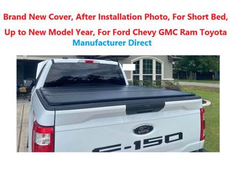 Brand New Tonneau Bed Cover Ford F-150 Chevrolet GMC 1500 Toyota Tundra RAM Up to New Model Year