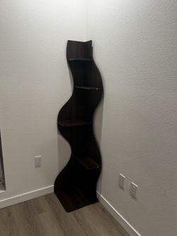 Walnut Corner Bookshelf