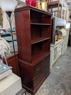 Mahogany Bookcase with file Drawers