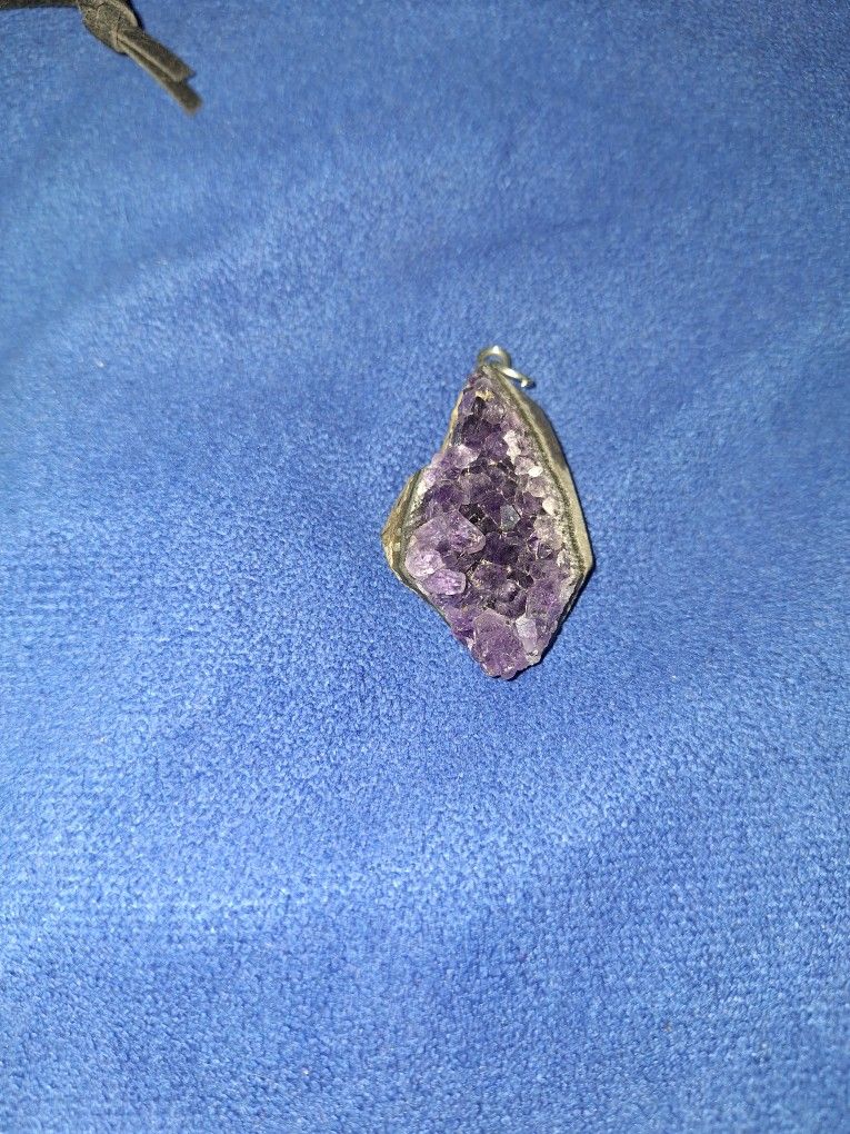 Purple Amethyst Cluster Pendant