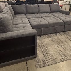 Sectional With Storage And Pull Out Bed 