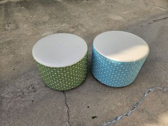Round Upholstered Ottomans