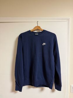 Nike Sportswear Club Fleece Navy Crewneck Sweatshirt Men's Size Medium