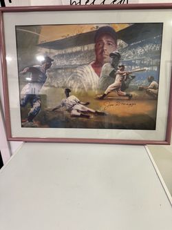 Joe DiMaggio Matted & Framed Poster.