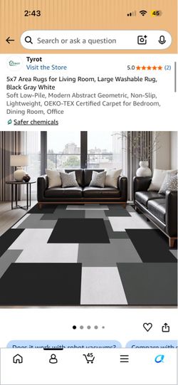 Abstract Geometric Area Rug for Living Room