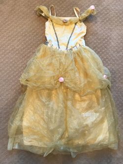 Disney Store BELLE yellow princess dress Halloween costume girls size 9 10
