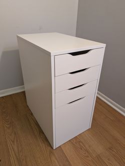White Ikea Alex drawer file unit