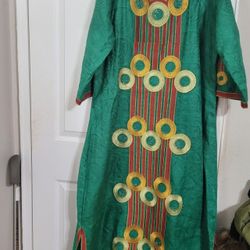 Green  Nigerian Dress Size 4XL