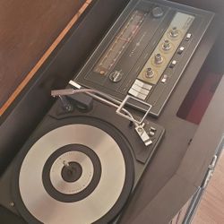 Vintage 1960's General Electric Cabinet Record Player 
